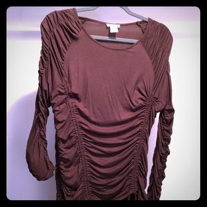 Venus Drawstring Brown Shirt